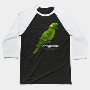 Amigurumi Parrot, white lettering Baseball T-Shirt